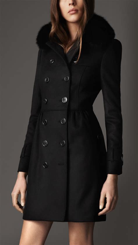 burberry cashmere collared coat